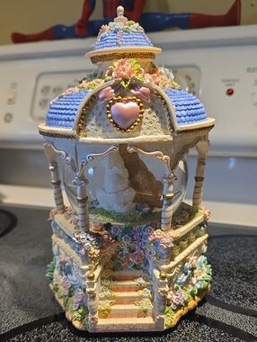 Vintage Sound of Music Gazebo Cats Snow Globe - Collectible Decor